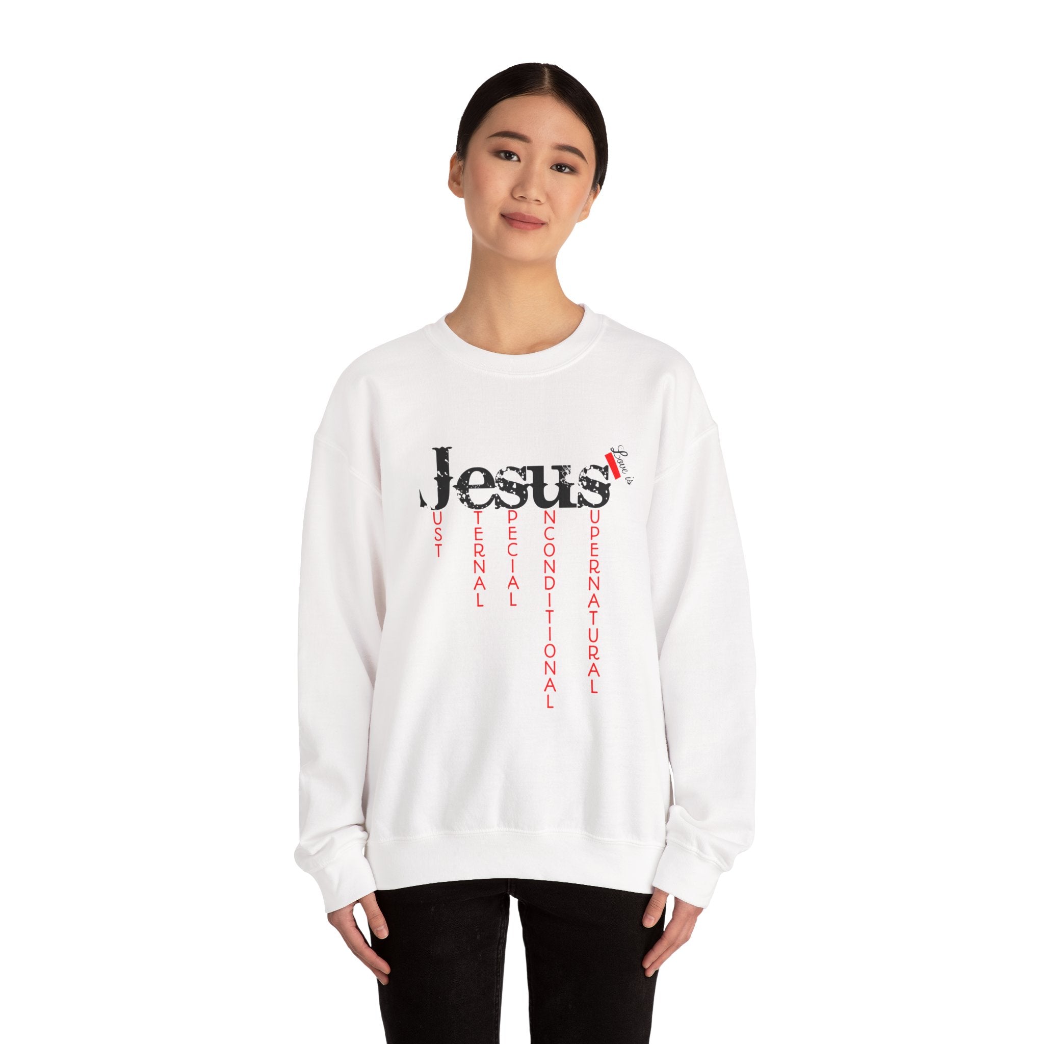 Jesus Inspirational Sweatshirt, Unisex Crewneck, Faith Apparel, Religious Gifts, Cozy Churchwear, Everyday Comfort
